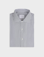Chemise semi-ajustée rayée vert