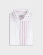 Chemise semi-ajustée rayée rouge