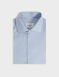 Chemise semi-ajustée en laine et cachemire bleu clair