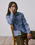 Chemise Ivano en denim bleue