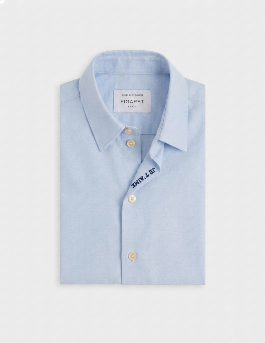 Chemise  Je t'aime  enfant bleue