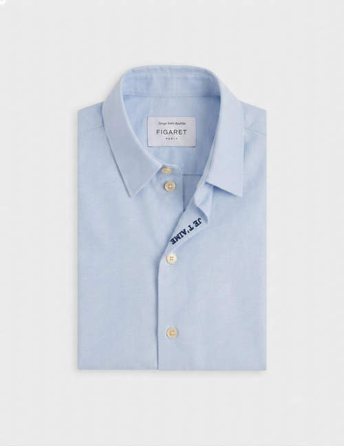 Chemise  Je t'aime  enfant bleue