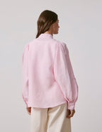 Chemise Lanaée en lin rose clair
