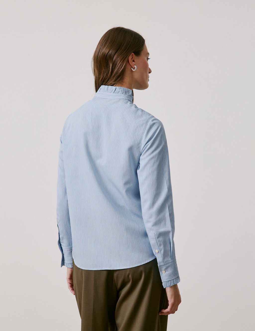 Chemise Louison rayée bleu clair