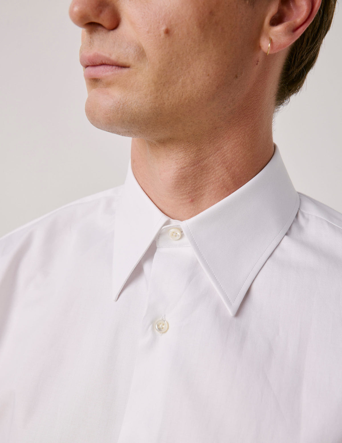 Chemise semi-ajustée blanche