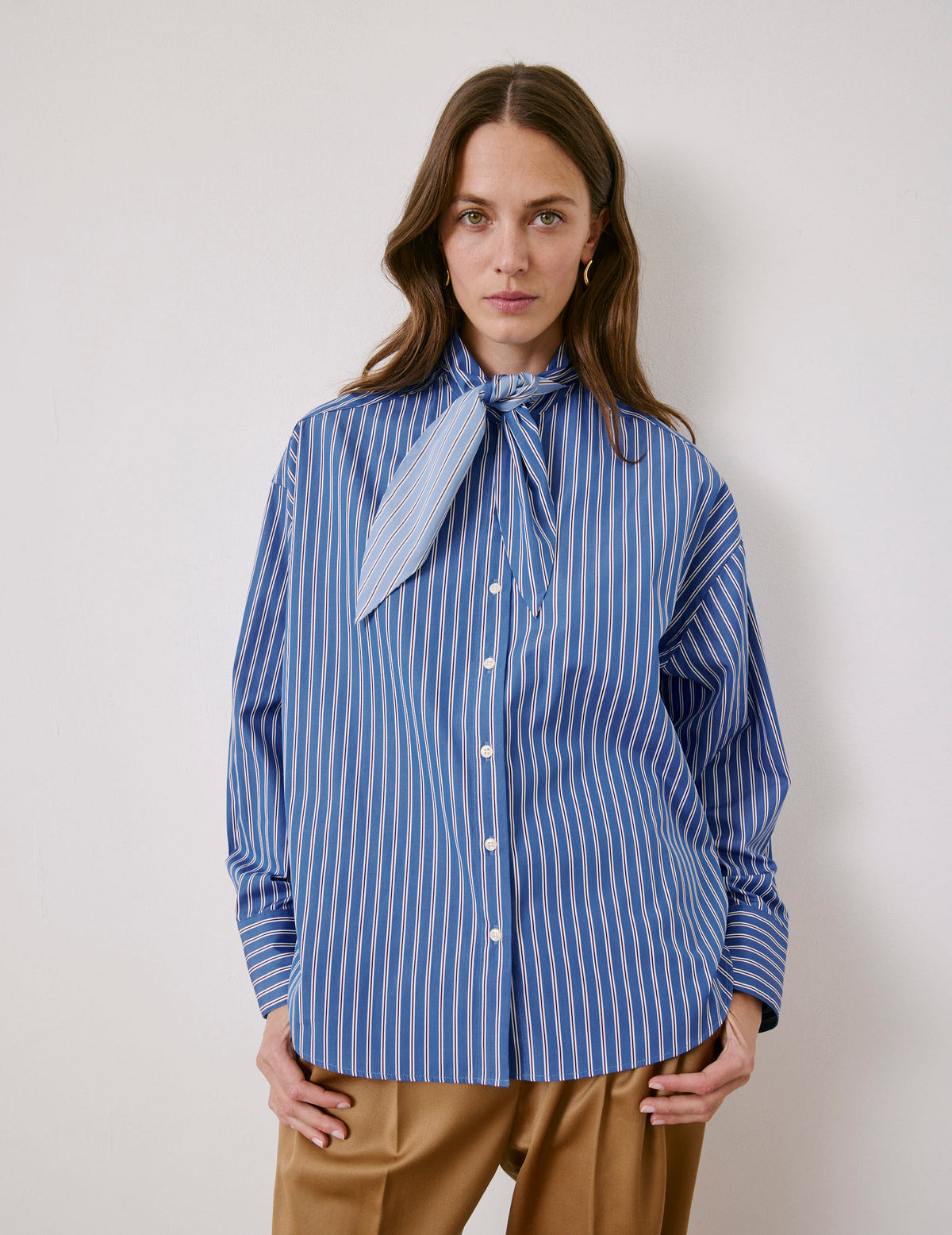 Chemise Margaux rayée bleue