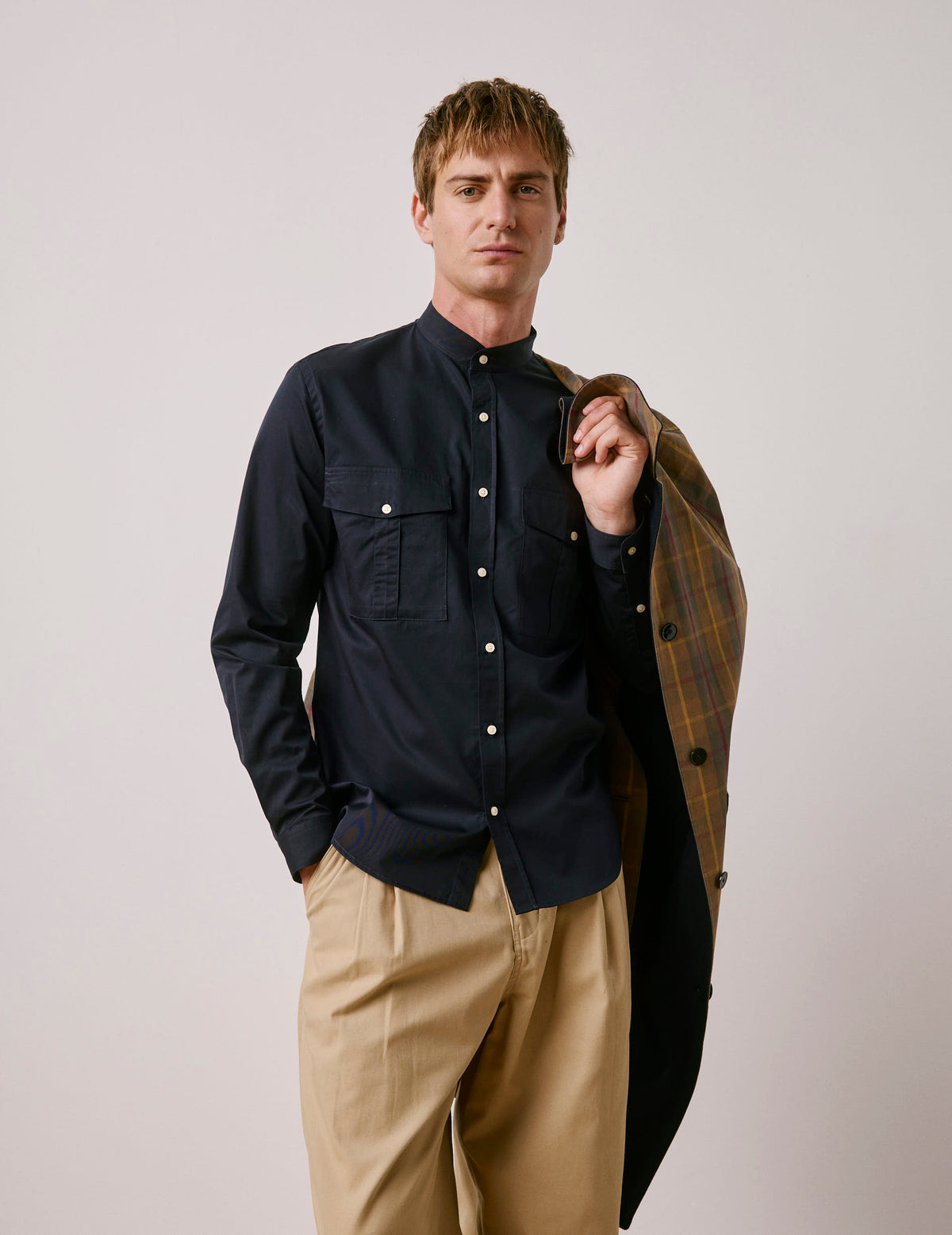 Chemise Mathias bleu marine