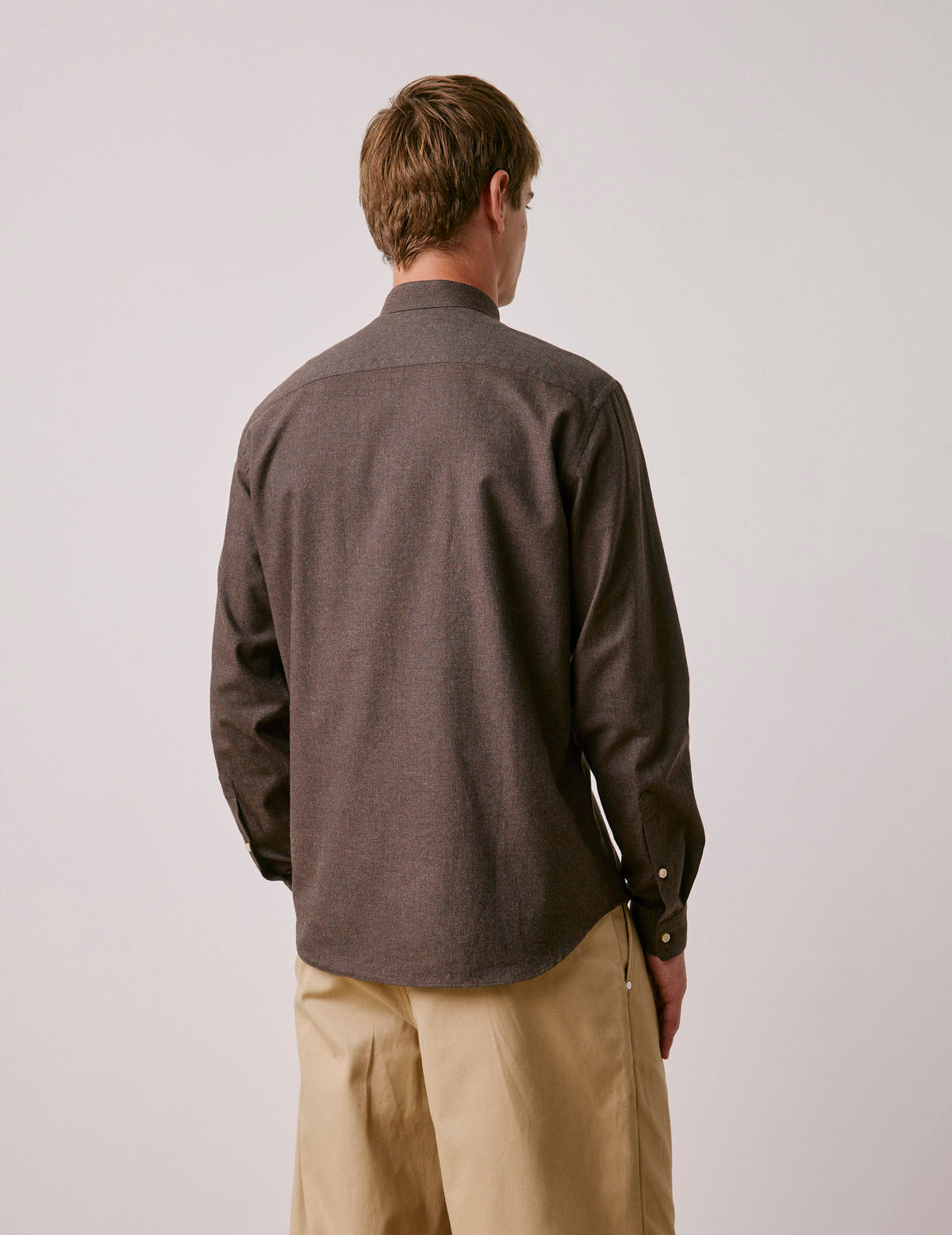 Chemise Mathias en flanelle marron