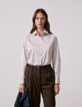 Chemise Hannah rayée bordeaux