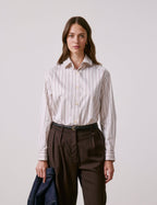 Chemise Hannah rayée bordeaux