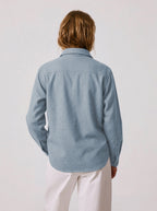 Surchemise Milena en flanelle bleue