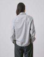 Chemise Néandro en flanelle et cachemire gris clair