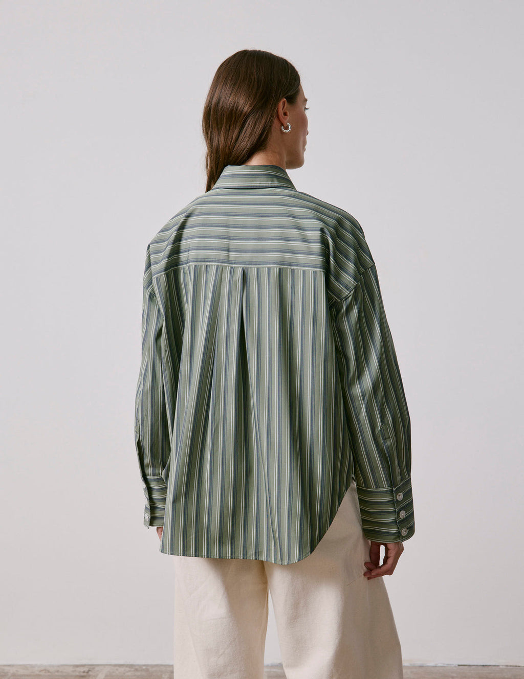Chemise Noliana rayée kaki