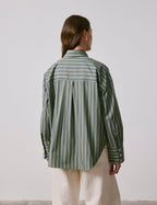 Chemise Noliana rayée kaki