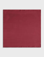 Pochette en twill de soie bordeaux