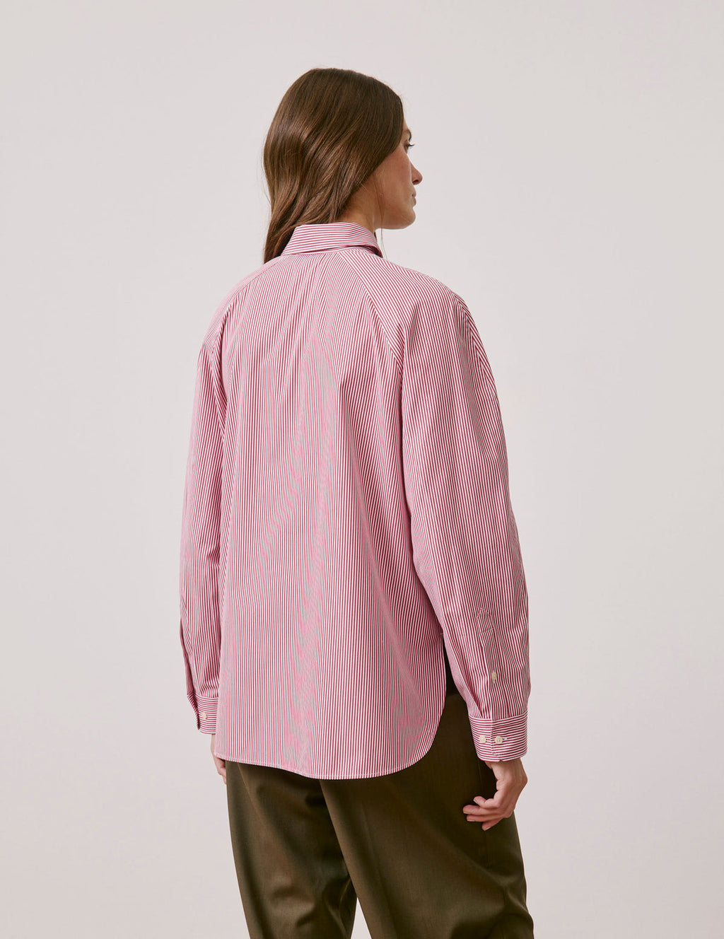 Chemise oversize Paloma rayée rouge