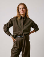 Chemise Pasha en laine vierge kaki