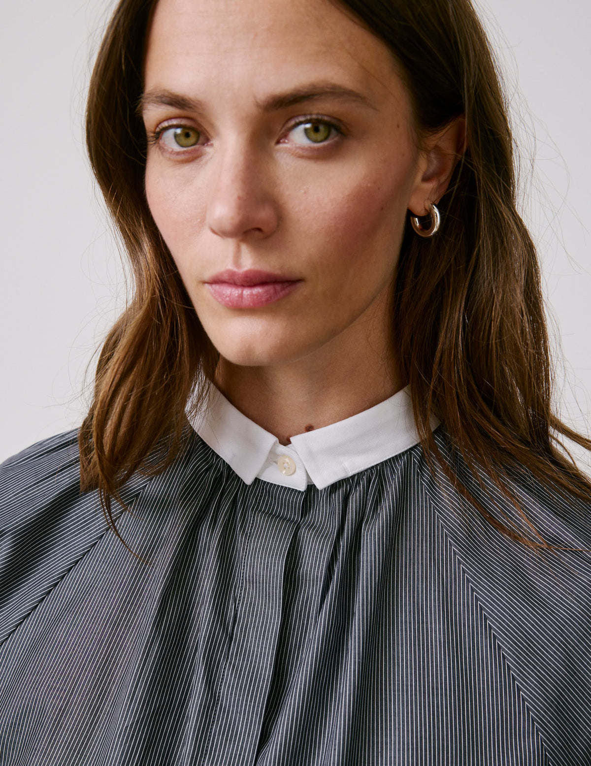 Chemise Pauline rayée noire