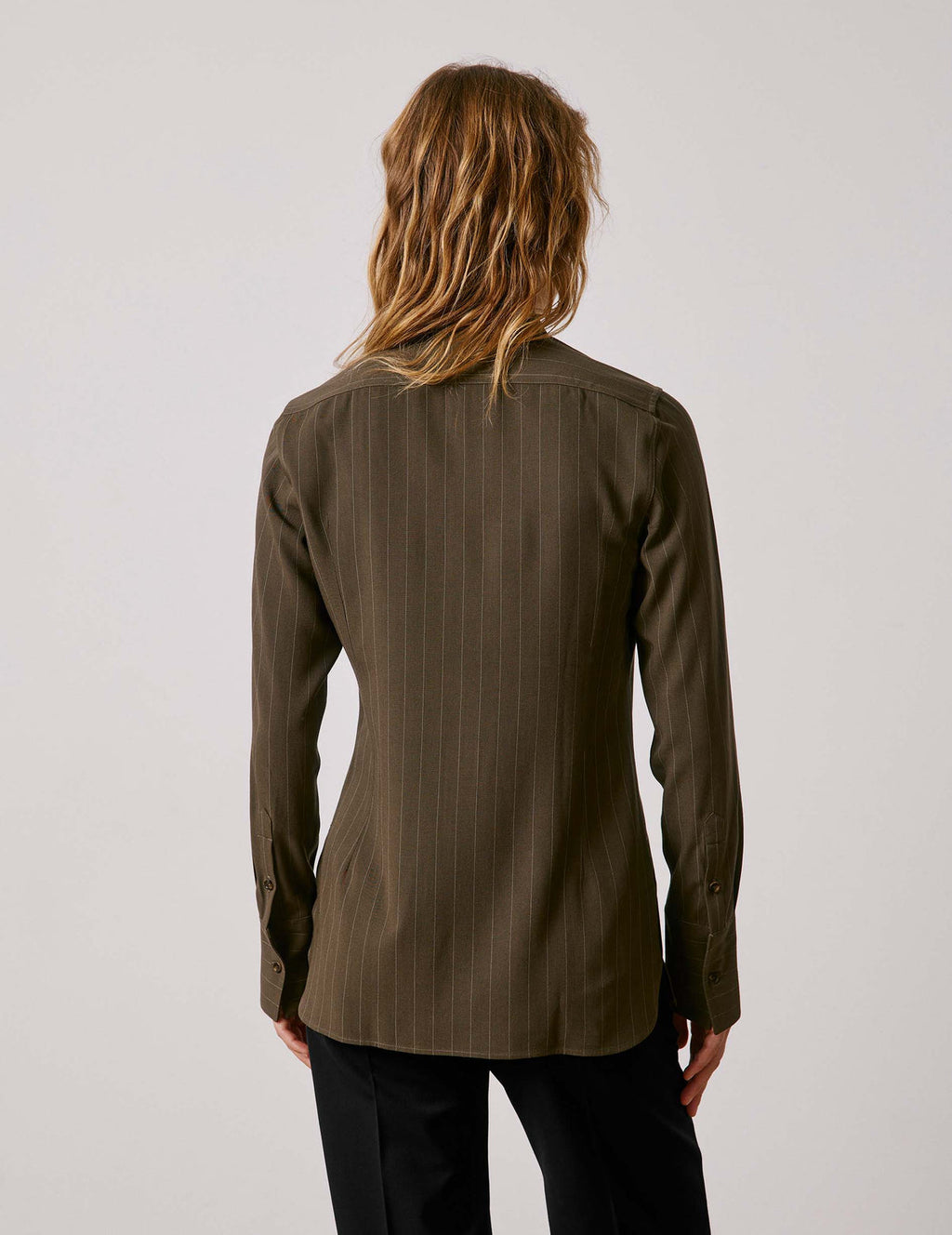 Chemise Pétale rayée kaki