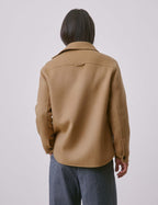 Surchemise Peter en laine double face beige