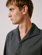 Chemise Pio en laine vierge grise
