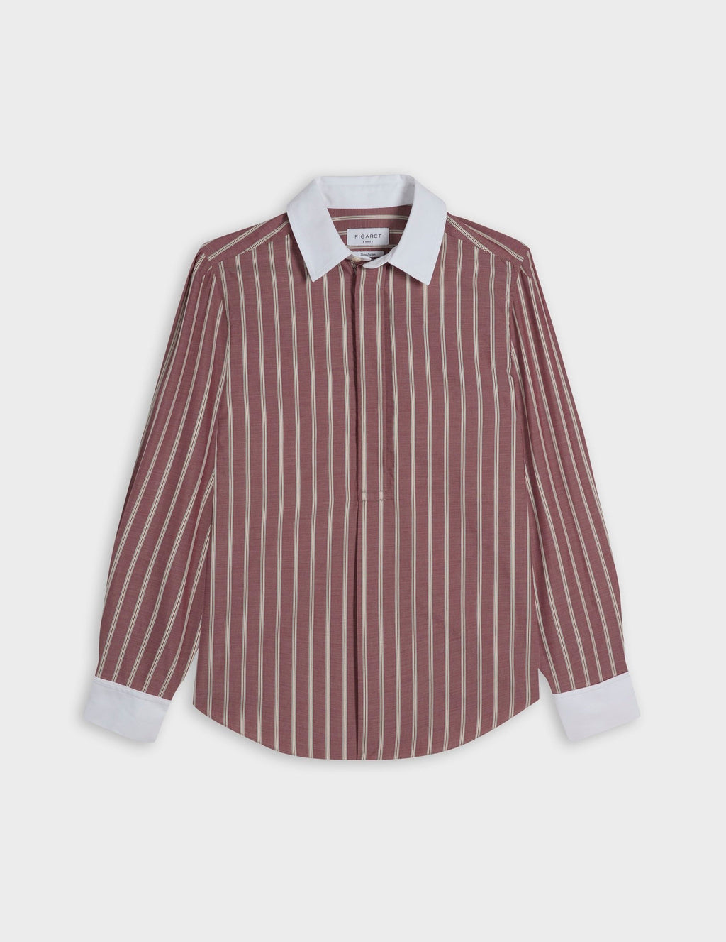 Blouse popover Poppy rayée rouge - View 2