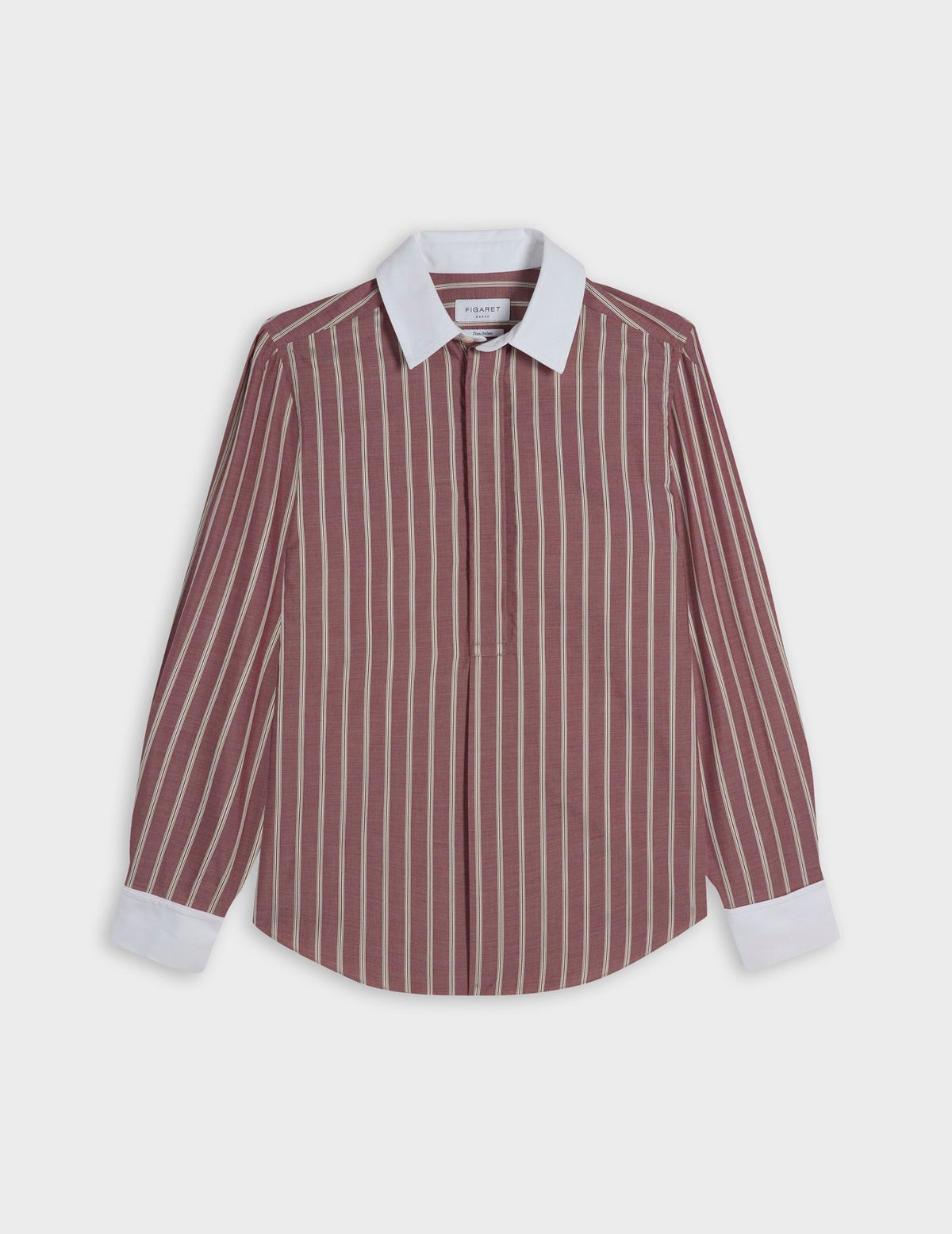 Blouse popover Poppy rayée rouge - View 2