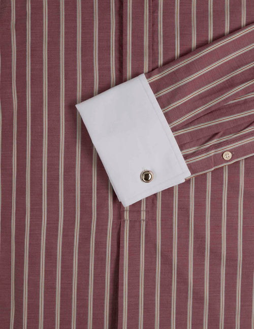 Blouse popover Poppy rayée rouge - View 2