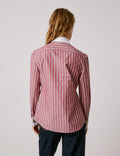 Blouse popover Poppy rayée rouge