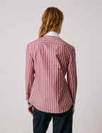 Blouse popover Poppy rayée rouge