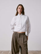 Chemise boxy Preppy blanche
