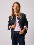 Surchemise Priscilla en denim bleu marine