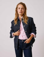 Surchemise Priscilla en denim bleu marine