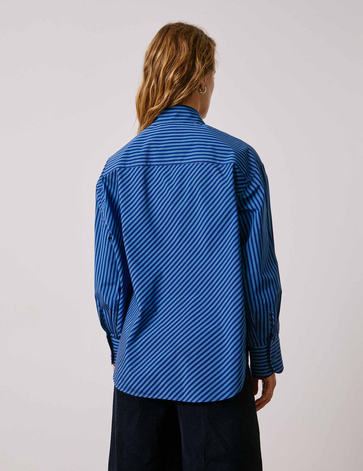Chemise oversize Soffy rayée bleue