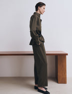 Pantalon Pippa en laine vierge kaki