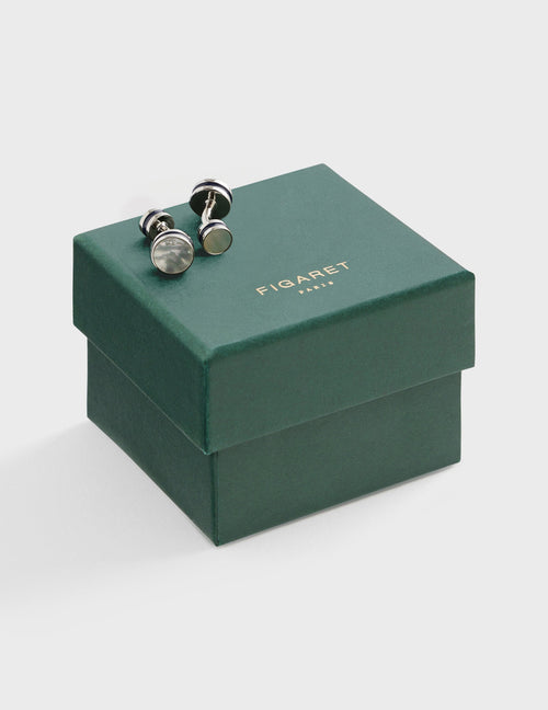 Boutons de manchette double nacre