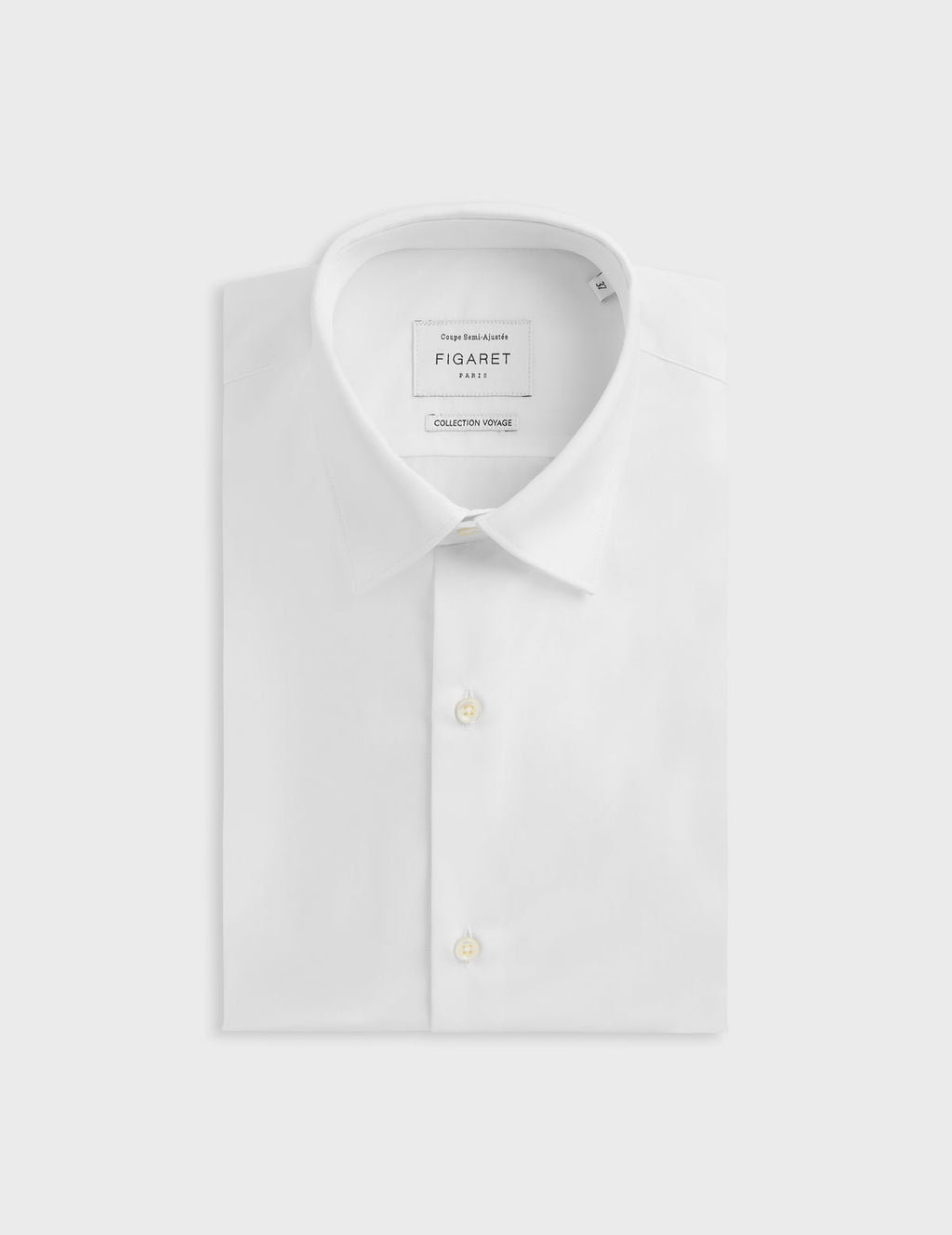 Chemise Semi-ajustée Voyage blanche