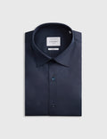 Chemise Semi-ajustée stretch bleu marine