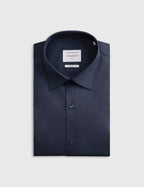 Chemise Semi-ajustée stretch bleu marine