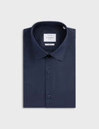 Chemise Ajustée stretch bleu marine