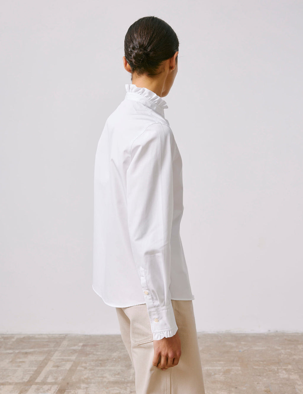 Chemise Louison gorge cachée blanche