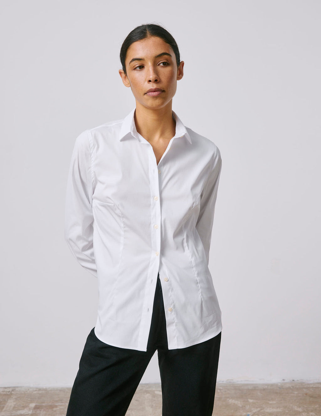 Chemise Anais stretch blanche