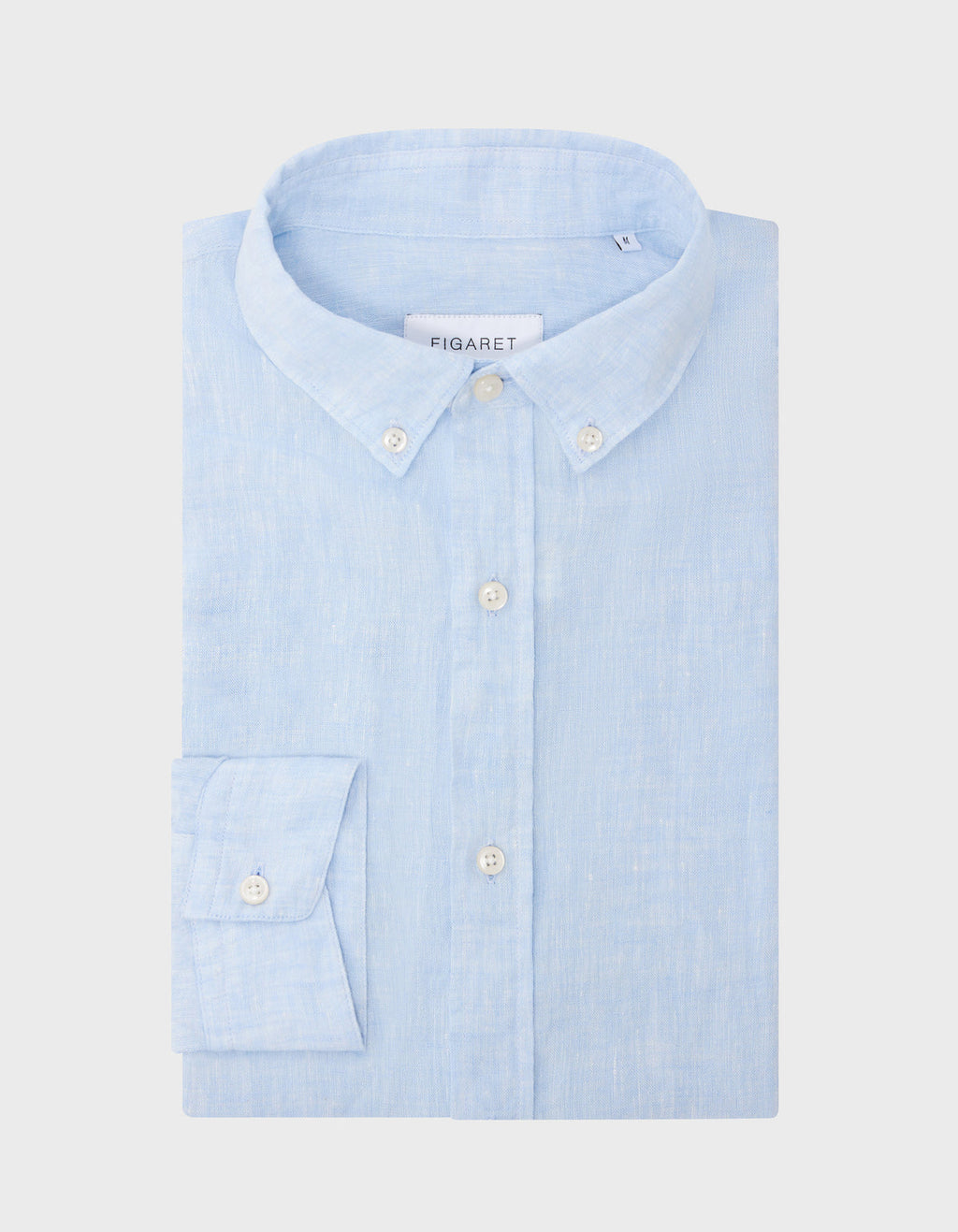 Chemise Gaspard en lin bleu clair