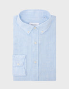 Chemise Gaspard en lin bleu clair