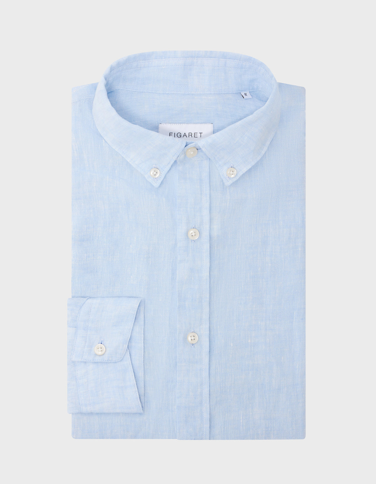 Chemise Gaspard en lin bleu clair