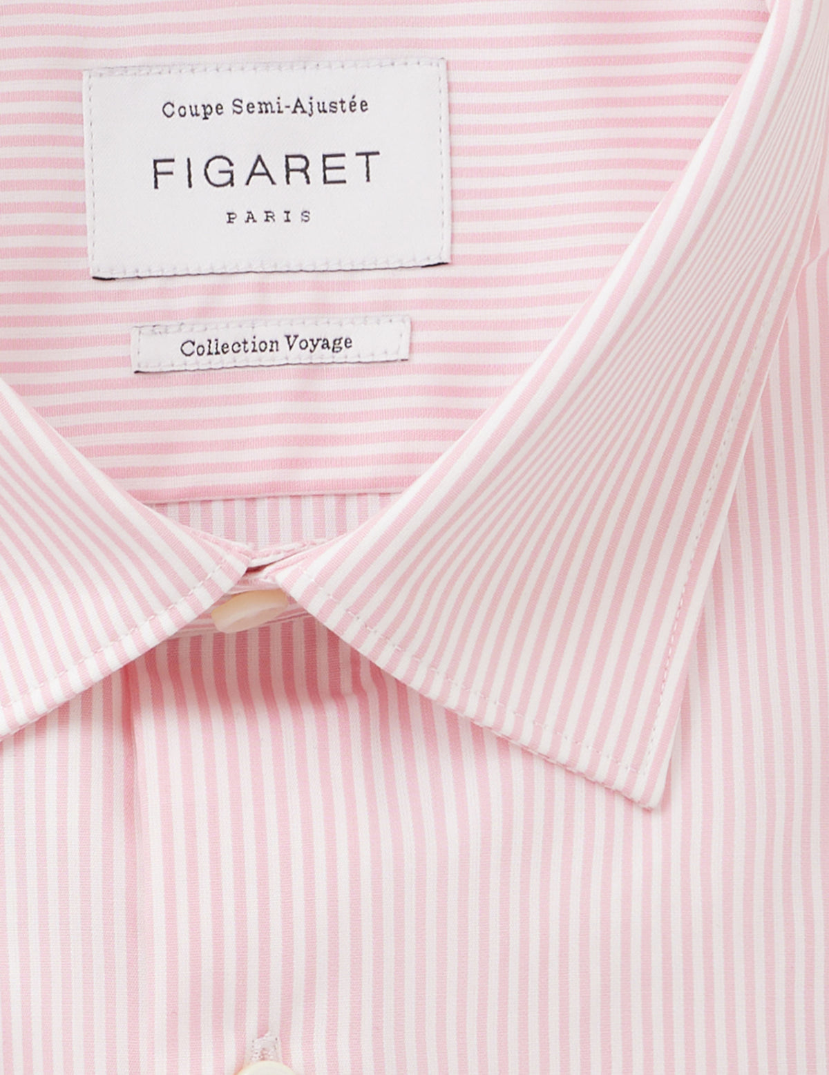 Chemise Semi-ajustée Voyage rayée rose