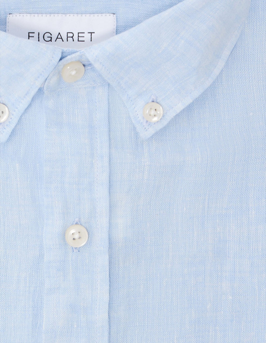 Chemise Gaspard en lin bleu clair